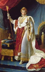 Napoleón I con su manto de coronación, hacia 1804
